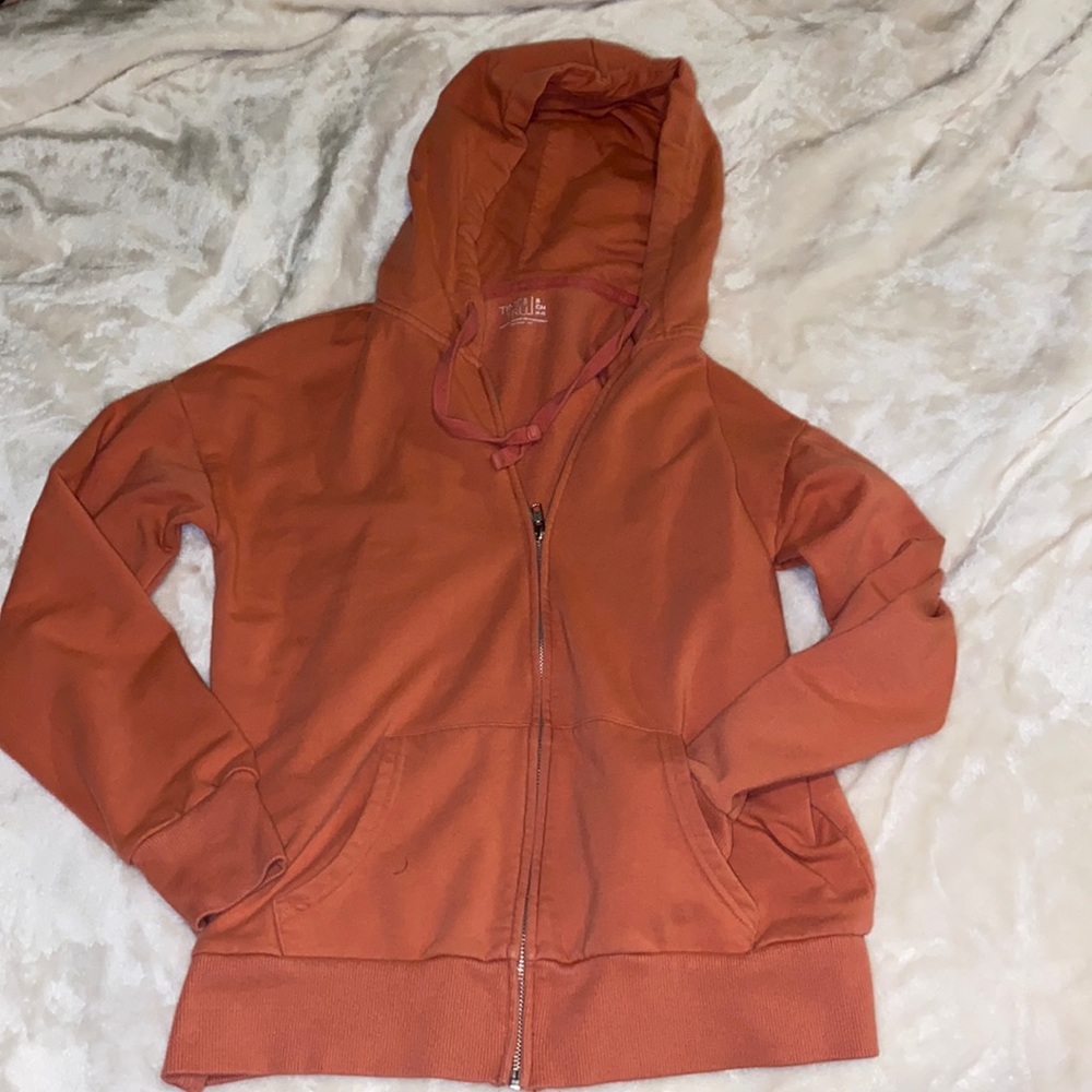 Time and tru zip up jacket. Dark pink size small